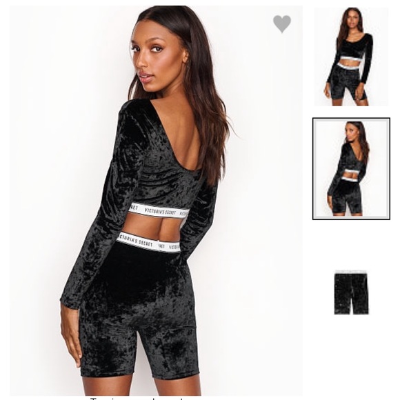 Victoria Secret velvet bike shorts - Picture 3 of 4